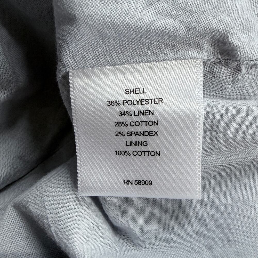 a loves a A-Frame Dress Linen Blend Blue Chambray sz 8 - Picture 7 of 7